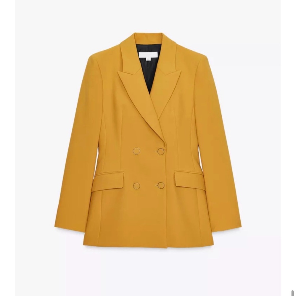 SET DOUBLE BREASTED BLAZER WITH SHOULDER PADS AND PANTS. - Picture 8 of 11